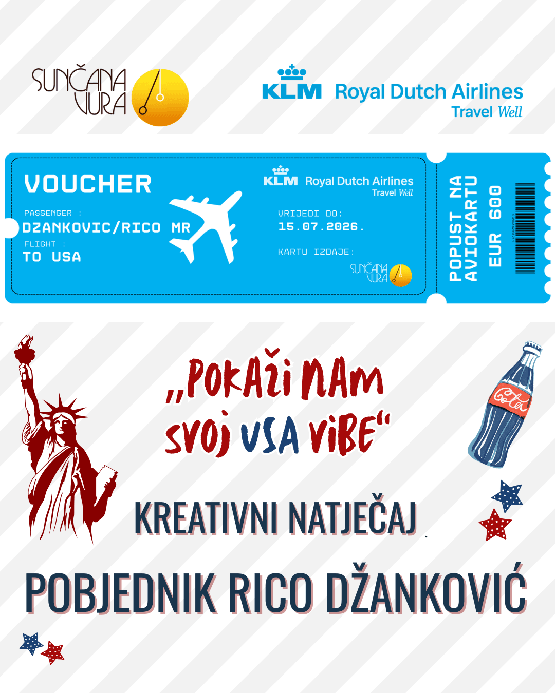 „Pokaži nam svoj USA vibe“ -Pobjednik